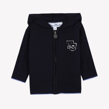 Erkek Çocuk Kapüşonlu Triko Hırka