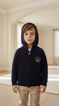 Erkek Çocuk Kapüşonlu Triko Hırka