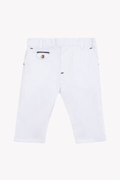 Erkek Bebek Beyaz Coton Pantalon