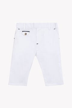 Erkek Bebek Beyaz Coton Pantalon