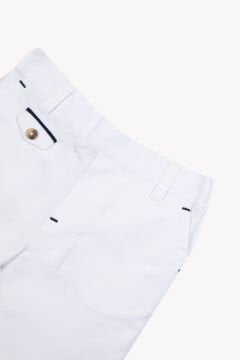 Erkek Bebek Beyaz Coton Pantalon