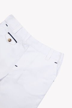 Erkek Bebek Beyaz Coton Pantalon