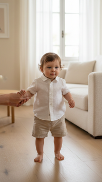 Kısa Kollu Keten Gömlek