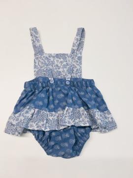 Kız Bebek Askılı Koton Salopet