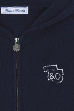 Erkek Çocuk Kapüşonlu Triko Hırka