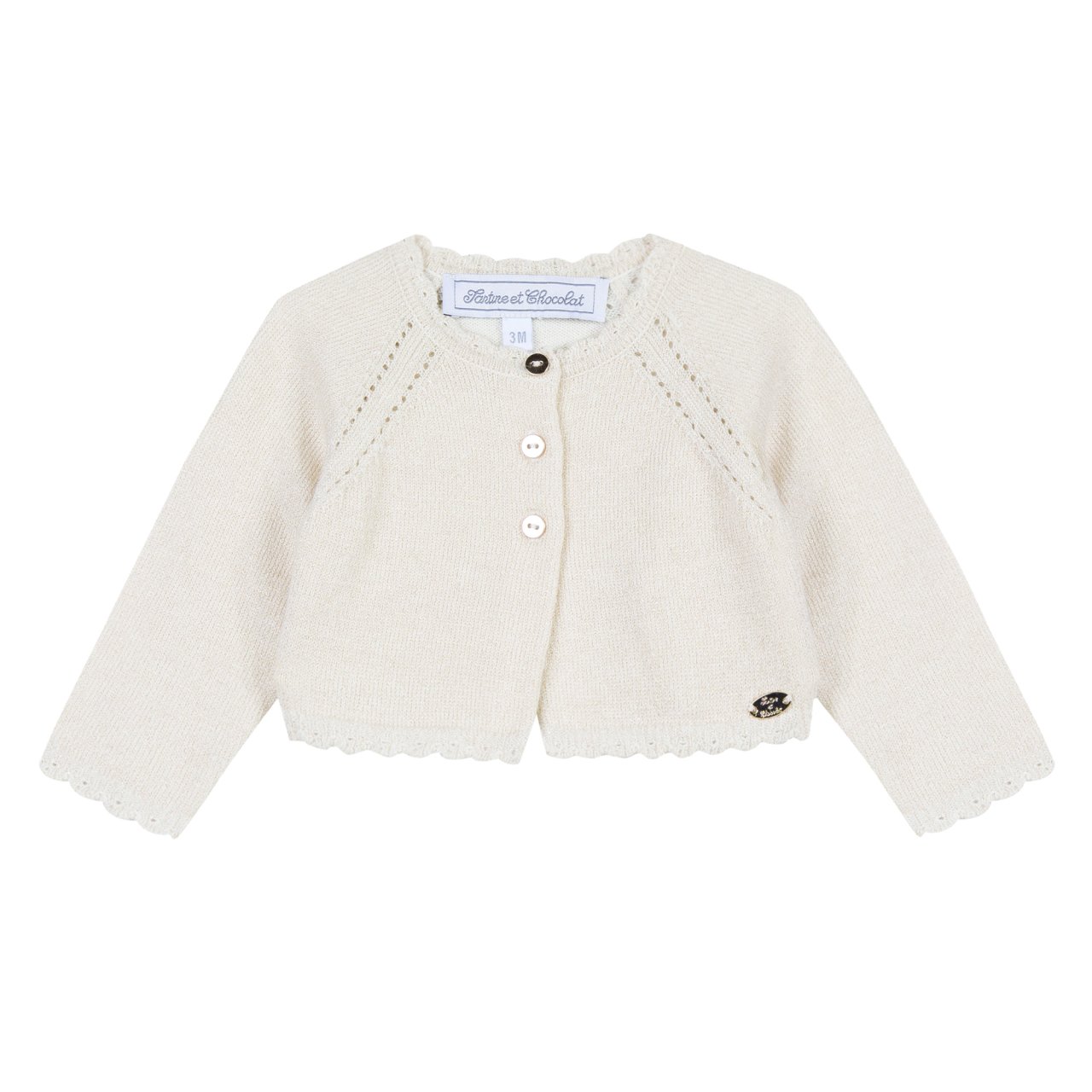 Kız Bebek Yuvarlak Yaka Düğmeli Bolero