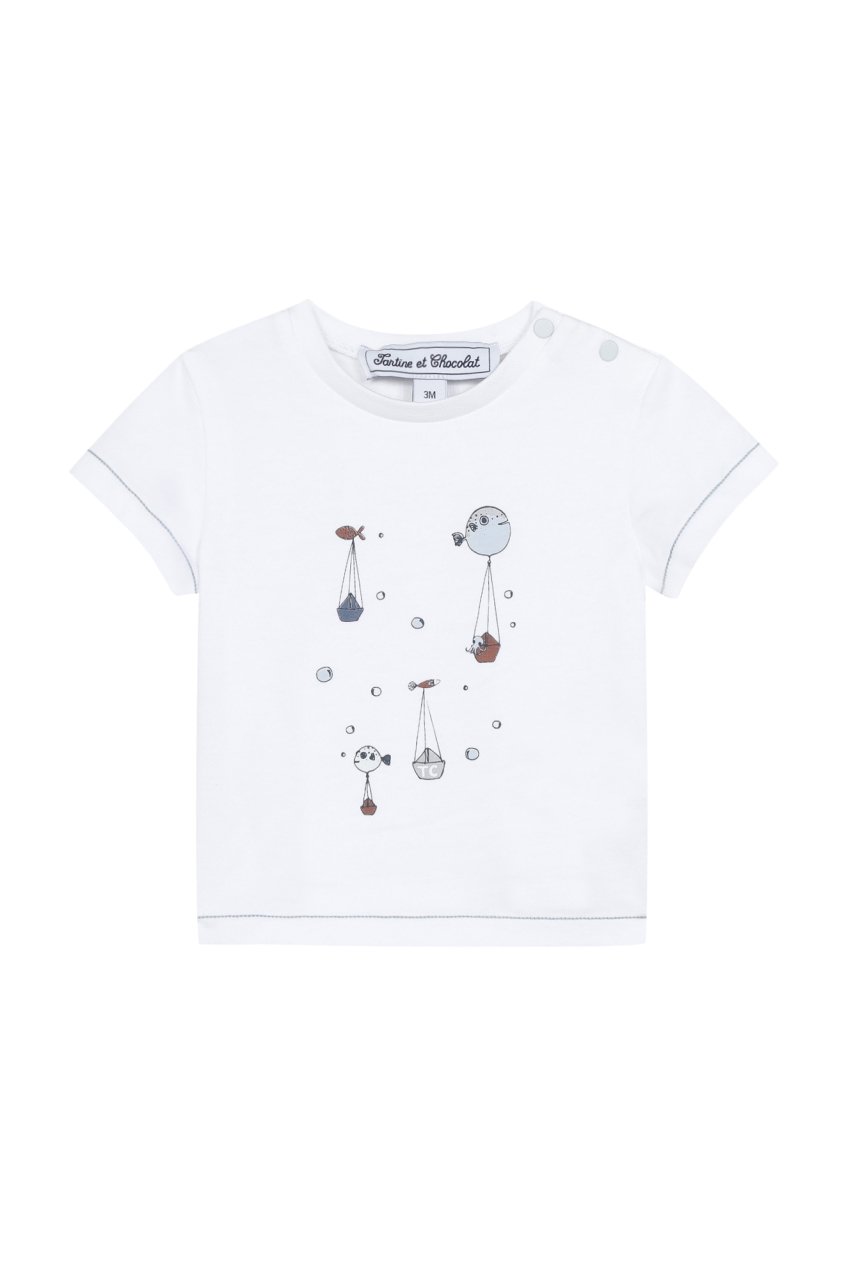 Erkek Bebek Balıklı T-Shirt