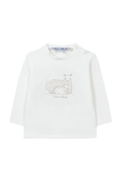 Kuzu Aplikli Bebek T-Shirt