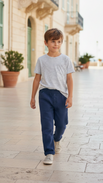 Erkek Çocuk Marine Rahat Coton Pantalon