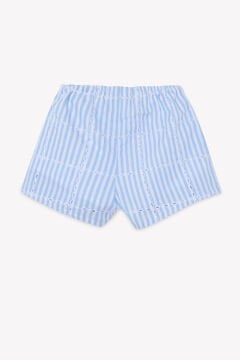 Kız Bebek Askılı Bluz + Şort Set Mavi