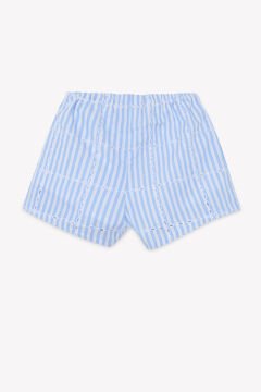 Kız Bebek Askılı Bluz + Şort Set Mavi