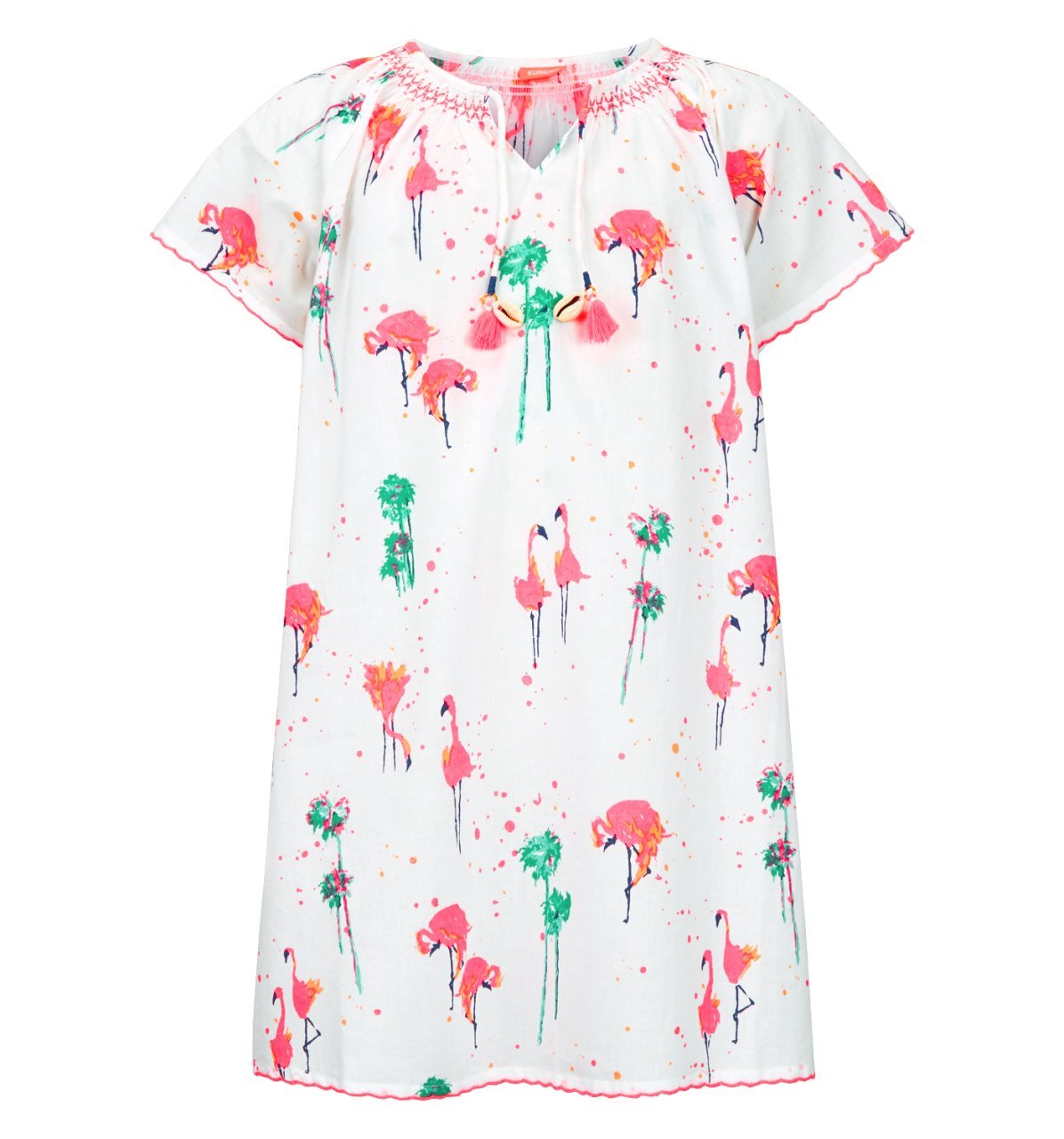 Kız Çocuk Beyaz Koton Elbise