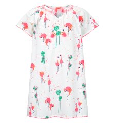 Kız Çocuk Beyaz Koton Elbise