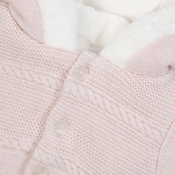 Kız Bebek Muflonlu Triko Manto