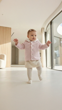 Kız Bebek Muflonlu Triko Manto