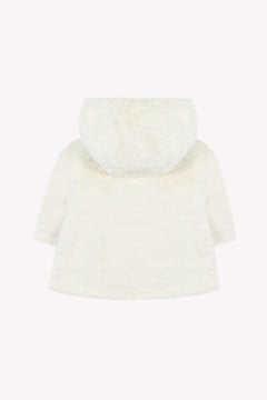 Kız Bebek Kapüşonlu Kürk Manto