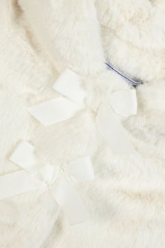 Kız Bebek Kapüşonlu Kürk Manto