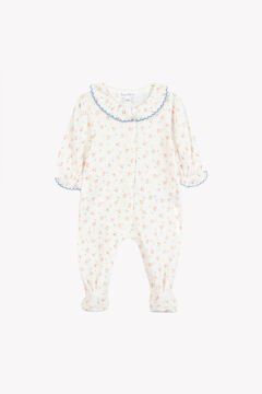 Kız Bebek Çiçek Desenli İnce Tulum