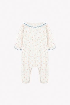 Kız Bebek Çiçek Desenli İnce Tulum