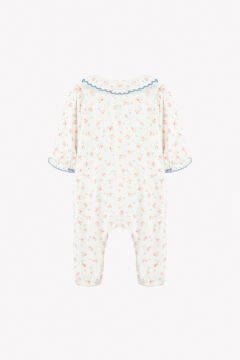 Kız Bebek Çiçek Desenli İnce Tulum