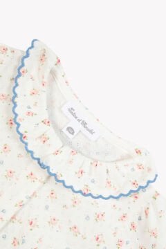 Kız Bebek Çiçek Desenli İnce Tulum