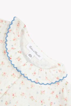 Kız Bebek Çiçek Desenli İnce Tulum