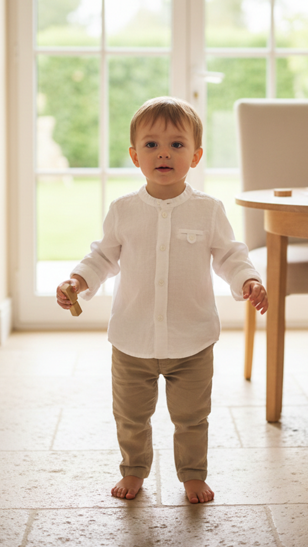 Erkek Bebek & Çocuk Keten Gömlek