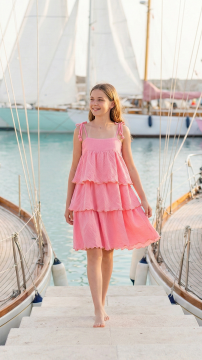 Kız Çocuk Fırfır Detaylı Elbise