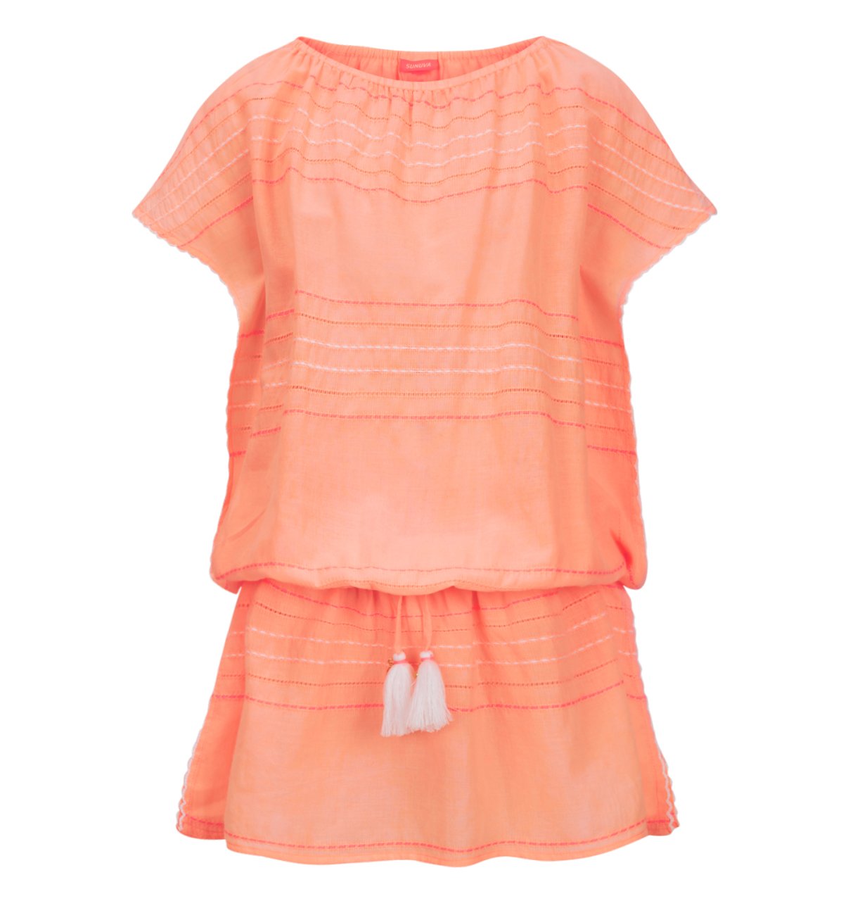 Kız Çocuk Turuncu Koton Elbise