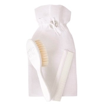 Unisex Bebek Saç Fırçası ve Tarak Takımı Monogram