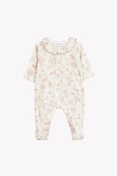 Kız Bebek Pembe Desenli İnce Tulum