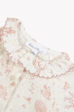 Kız Bebek Pembe Desenli İnce Tulum