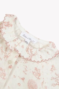 Kız Bebek Pembe Desenli İnce Tulum