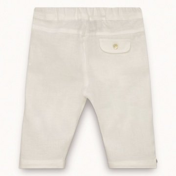 Beyaz Keten Pantolon