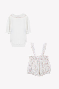 Kız Bebek Askılı Şort + Body Set