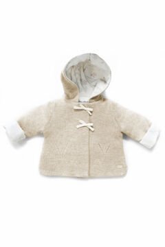 Bebek Kapüşonlu Triko Mont