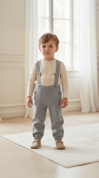 Erkek Bebek Askılı Pantolon