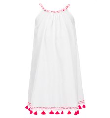 Kız Çocuk Beyaz Koton Elbise