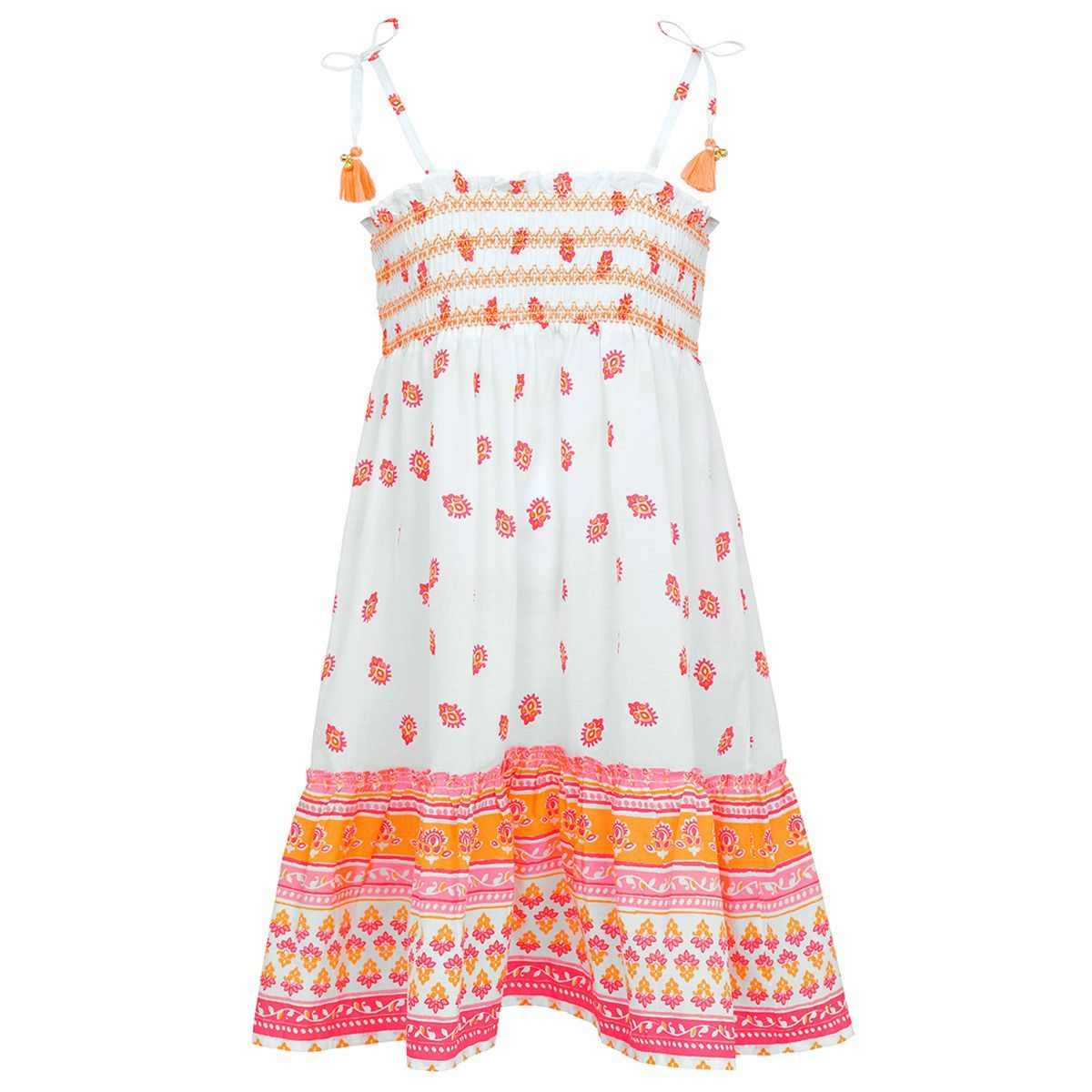 Kız Çocuk Askılı Koton Elbise