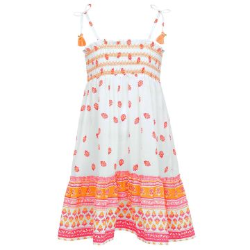 Kız Çocuk Askılı Koton Elbise