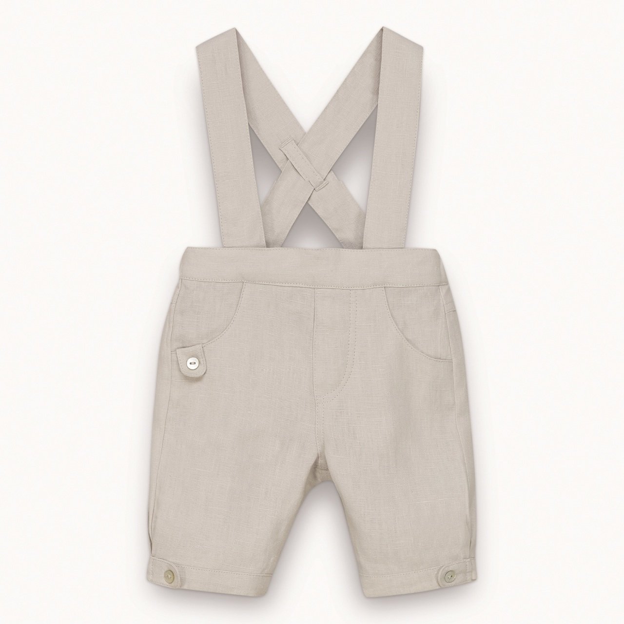 Askılı Keten Pantolon