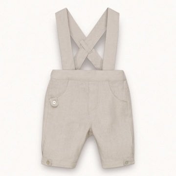 Askılı Keten Pantolon