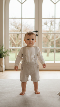 Askılı Keten Pantolon