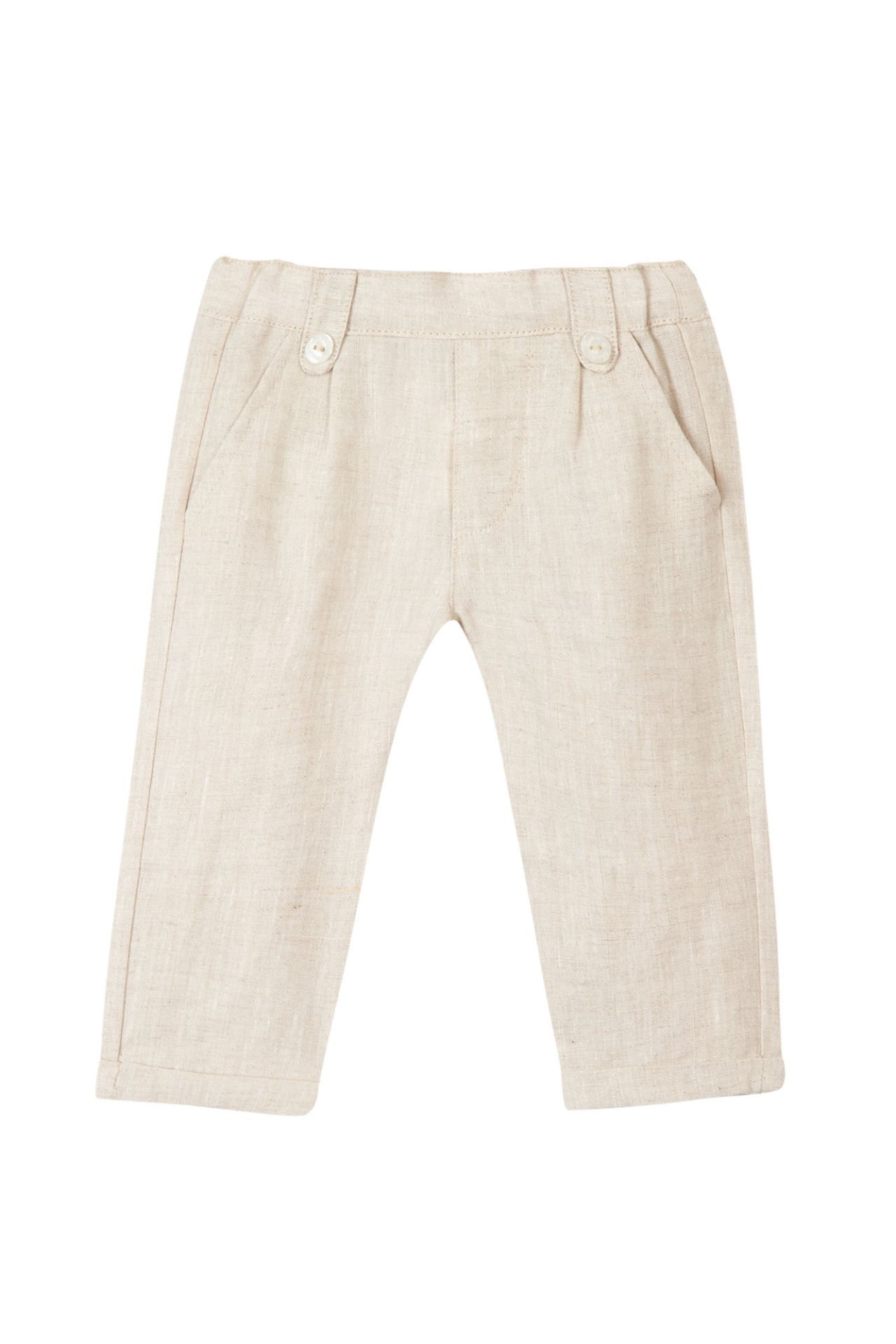 Erkek Bebek Keten Pantalon