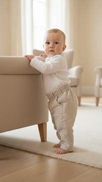 Erkek Bebek Keten Pantalon