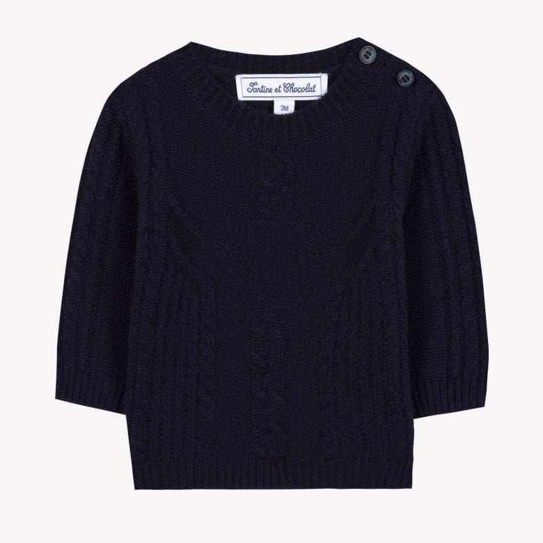 Erkek Çocuk Saç Örgülü Kazak