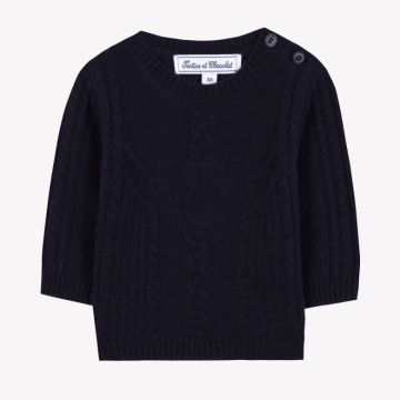 Erkek Çocuk Saç Örgülü Kazak