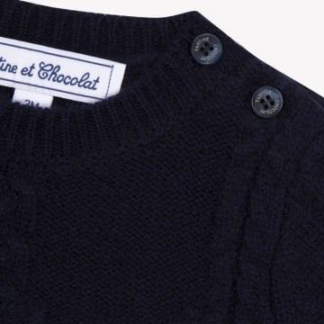 Erkek Çocuk Saç Örgülü Kazak