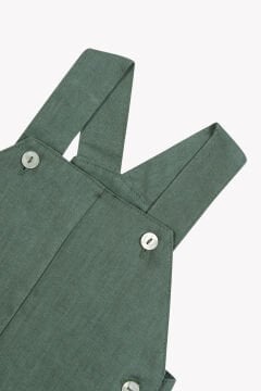 Erkek Bebek Haki Keten Salopet