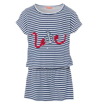 Kız Çocuk Çizgili Jersey Elbise